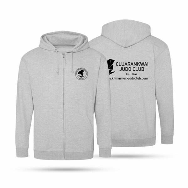 Cluarankwai Judo Club Zipped Grey Hoodie